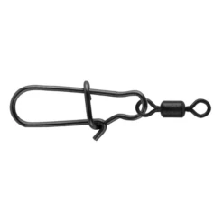 Black Easy Snap Met Rolling Swivel