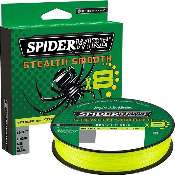 Gevlochten Lijn Spiderwire Stealth Smooth 8 Braid Hi-Vis Yellow 2 Gevlochten Lijn Spiderwire Stealth Smooth 8 Braid Hi-Vis Yellow - Afbeelding 2
